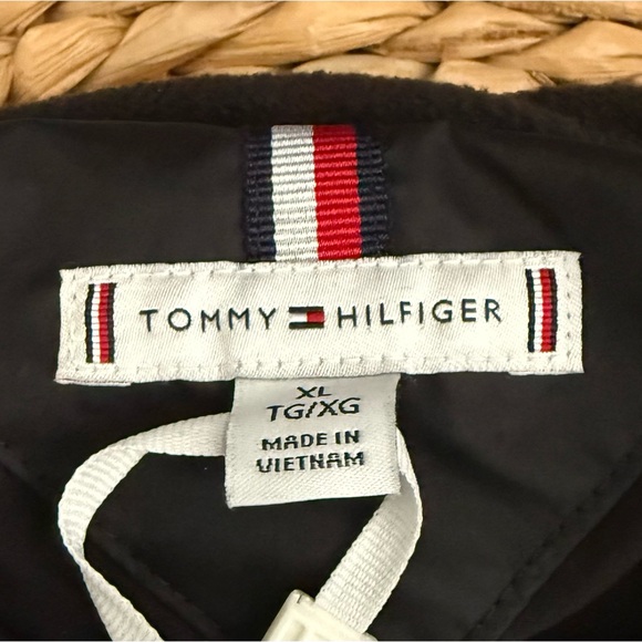 🤍Tommy Hilfiger Black Puffer Coat with Tan Faux Fur Hood NWT - Picture 6 of 14